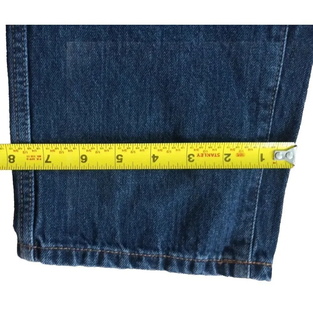 Banana Republic Navy Blue Jeans Mens 36X40‎ Inseam 29 Tapered Fit Athleisure